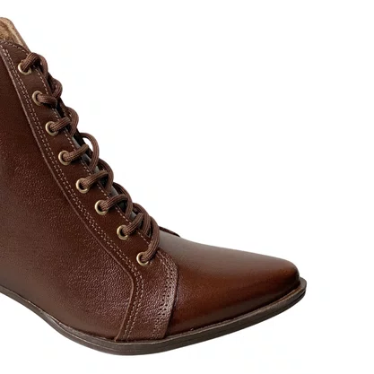 Bota Pegada Feminina Frontier Pinhão Couro 