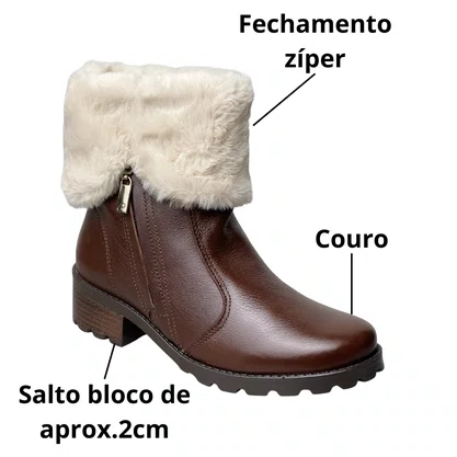 Bota Pegada Feminina Frontier Pinhão Couro 