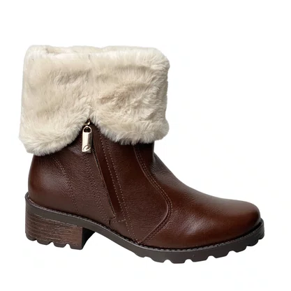 Bota Pegada Feminina Frontier Pinhão Couro 
