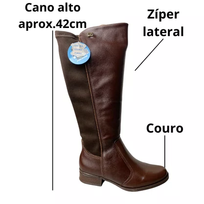 Bota Pegada Feminina Frontier Pinhão Couro