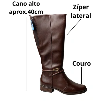 Bota Pegada Feminina Frontier Pinhão Couro 