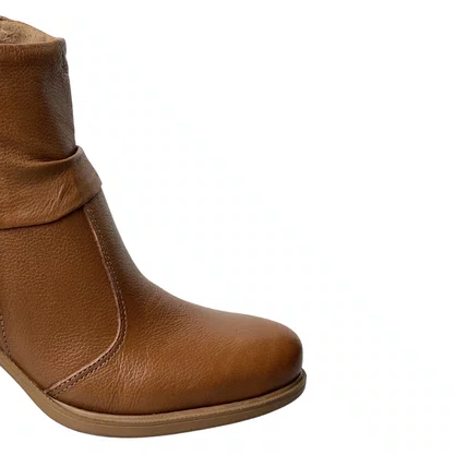 Bota Pegada Feminina Pinhão Couro 