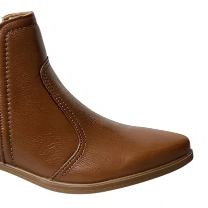 Bota Pegada Feminina Pinhão Couro 