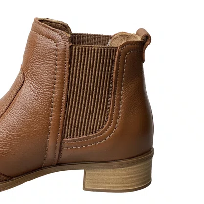 Bota Pegada Feminina Pinhão Couro 
