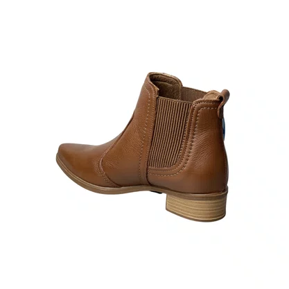 Bota Pegada Feminina Pinhão Couro 