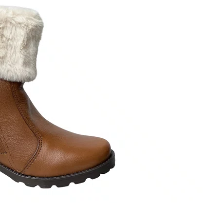 Bota Pegada Feminina Pinhão Couro 