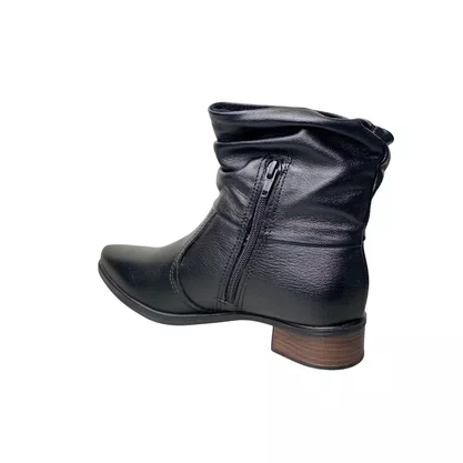 Bota Pegada Feminina Preto Couro 