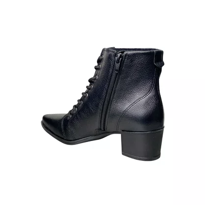 Bota Pegada Feminina Preto Couro