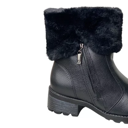 Bota Pegada Feminina Preto Couro 