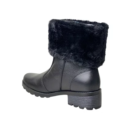 Bota Pegada Feminina Preto Couro 