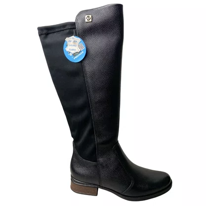 Bota Pegada Feminina Preto Couro 