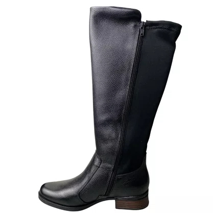 Bota Pegada Feminina Preto Couro 