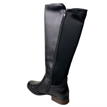 Bota Pegada Feminina Preto Couro 