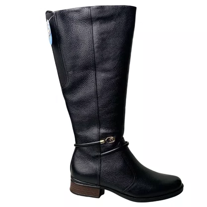 Bota Pegada Feminina Preto Couro 