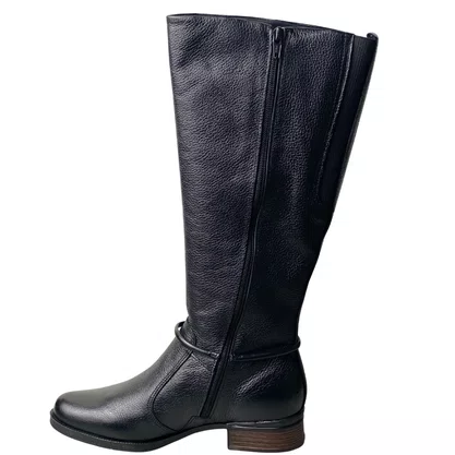 Bota Pegada Feminina Preto Couro 
