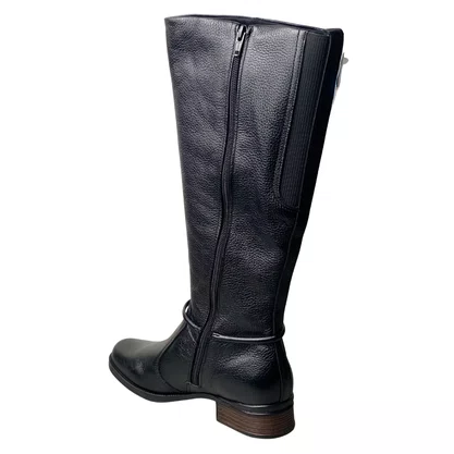 Bota Pegada Feminina Preto Couro 