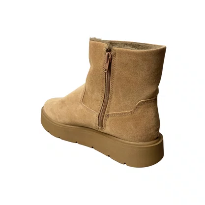 Bota Quiz Feminina Areia Peluciada  