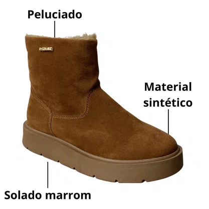 Bota Quiz Feminina Tiramissu Peluciada 
