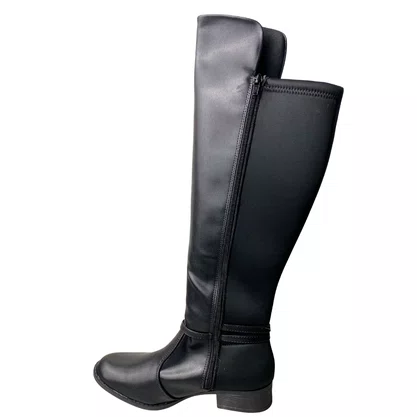 Bota Via Uno Feminina Preto Cano Alto 