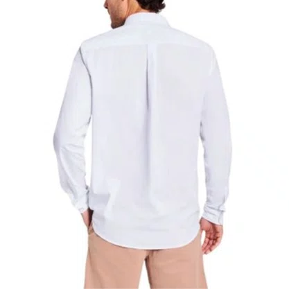 Camisa Básica Masculina Tricoline Manga Longa Branco