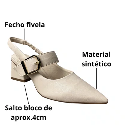 Chanel Bebecê Feminino Aveia Fivela Dourada 