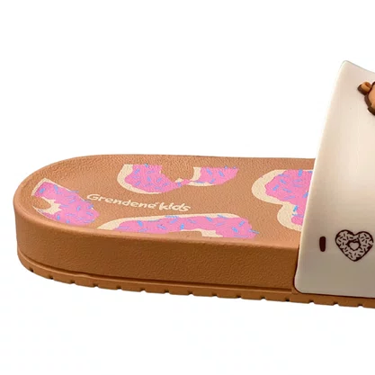 Chinelo Grendene Infantil Feminino Marrom Capivara 