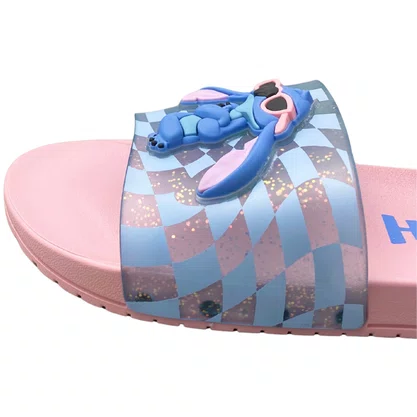 Chinelo Grendene Infantil Feminino Rosa Stitch 