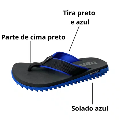 Chinelo Kenner Masculino Kivah Azul Cool