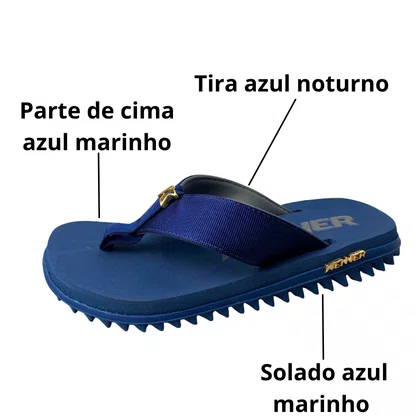 Chinelo Kenner Masculino Kivah Azul Noturno 