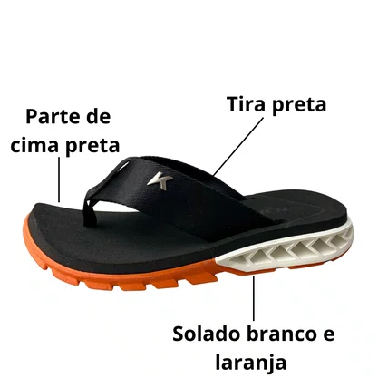 Chinelo Kenner Masculino Rakka Preto