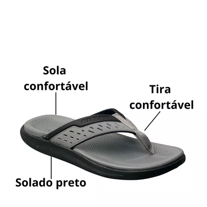 Chinelo Olympikus Masculino Cinza Escuro 