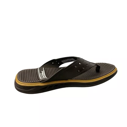 Chinelo Pegada Masculino Brown Couro 