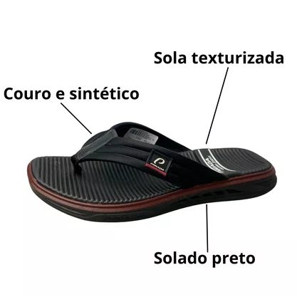 Chinelo Pegada Masculino Preto 