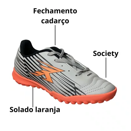 Chuteira Oxn Infantil Gelo Society 