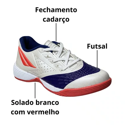Chuteira Penalty Infantil Branco Futsal 