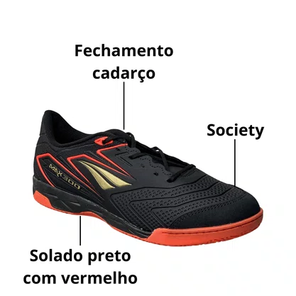 Chuteira Penalty Masculina Preto Futsal