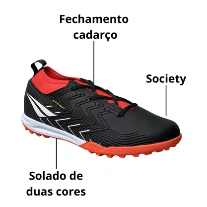 Chuteira Penalty Masculino preto Society 