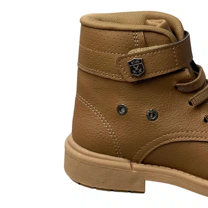 Coturno Kidy Infantil Masculino Caramelo Calce Fácil 