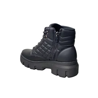 Coturno Kolosh Feminino Preto Fecho Zíper