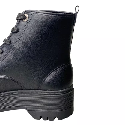 Coturno Moleca Feminino Preto Cadarço 