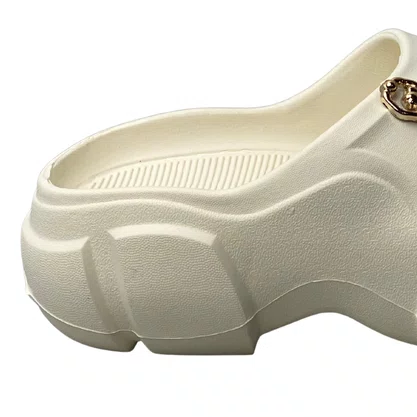 Crocs Aberto Yvate Feminino Off White Acompanha Acessórios