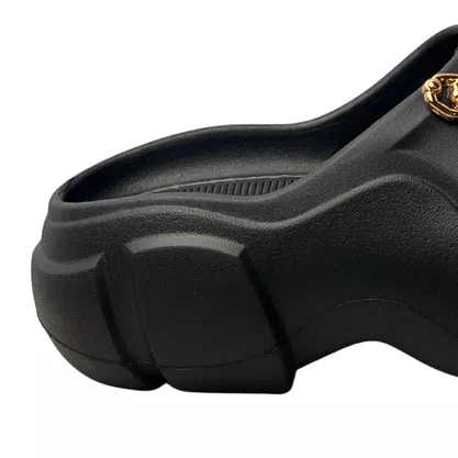 Crocs Aberto Yvate Feminino Preto Acompanha Acessórios