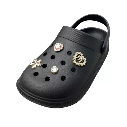 Crocs Molekinha Feminina Infantil Preta Acompanha Acessórios 