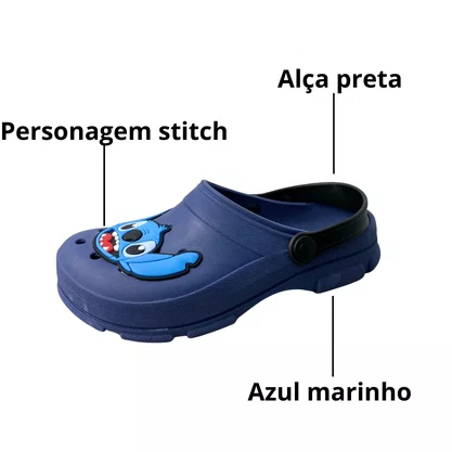 Crocs Sarto E Milla Infantil Unisex Azul Marinho Stich 