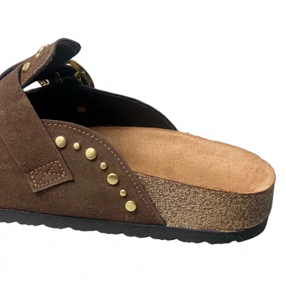 Mule Beira Rio Feminino Cacau Ferragens Douradas 