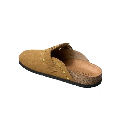 Mule Beira Rio Feminino Caramelo Ferragens Douradas