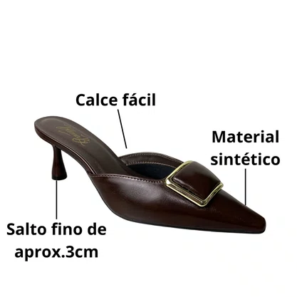 Mule Helena Be Feminino Rocha Salto Fino 
