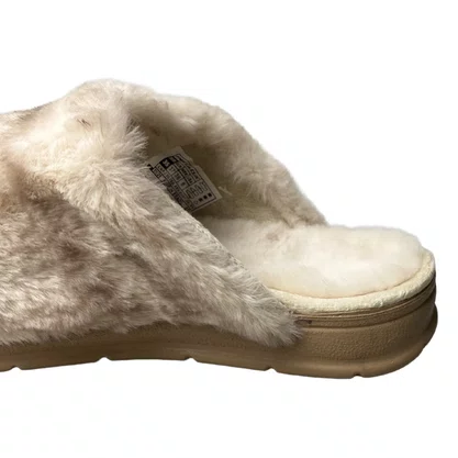 Pantufa Pegada Feminina Areia Café Peluciada 