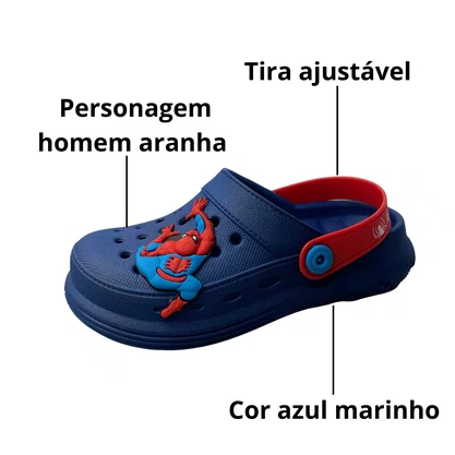 Crocs Grendene Infanti Azul Escuro Homem Aranha 