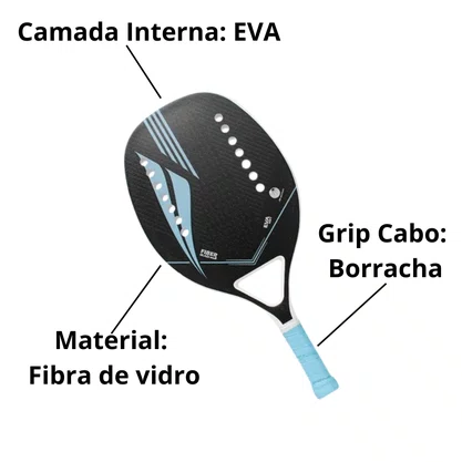 Raquete Beach Tennis Preto Penalty 